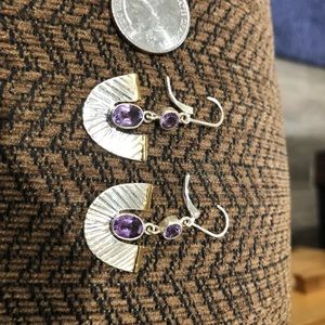 Sterling and amethyst earrings